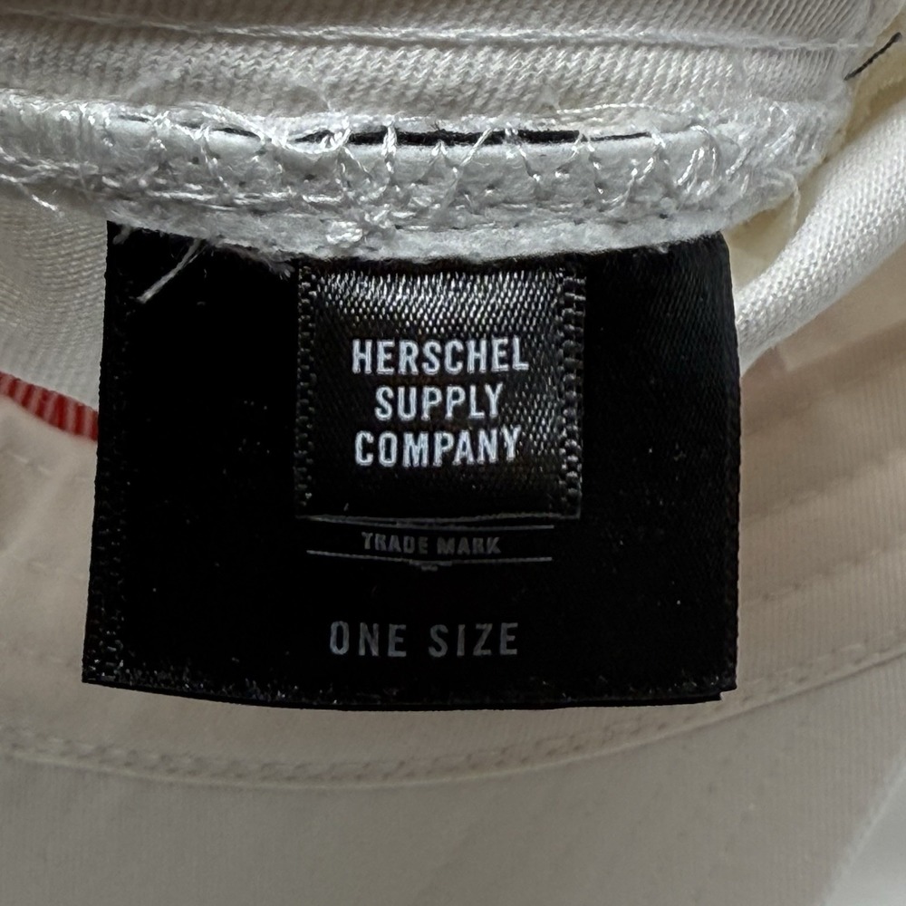Herschel Supply Co. White Box Logo Hat Cap Adjustable Strap Back OSFM - Picture 11 of 13